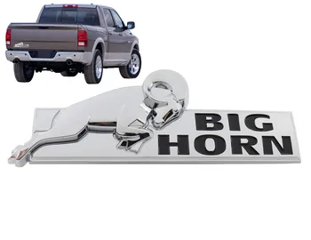 

Chrome Black Big Horn for Ram 1500 2500 3500 Fender Trunk Emblem Decal Badge Sticker