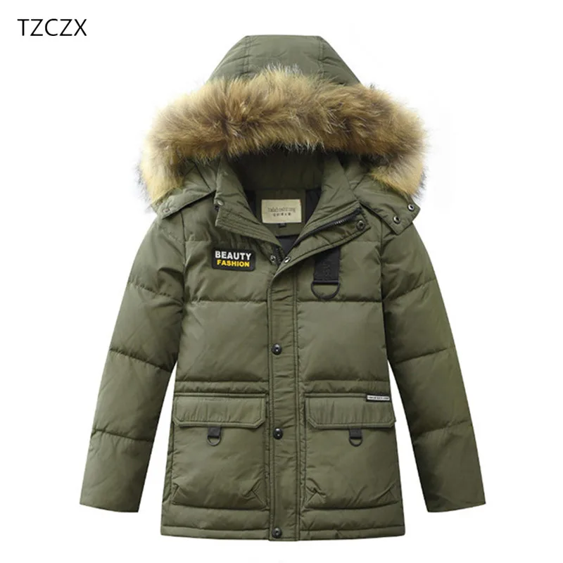 

C17874 New Arrival 2018 Winter Children Boys Down Jackets Casual Solid Color White Duck Boy's Coats Clothing