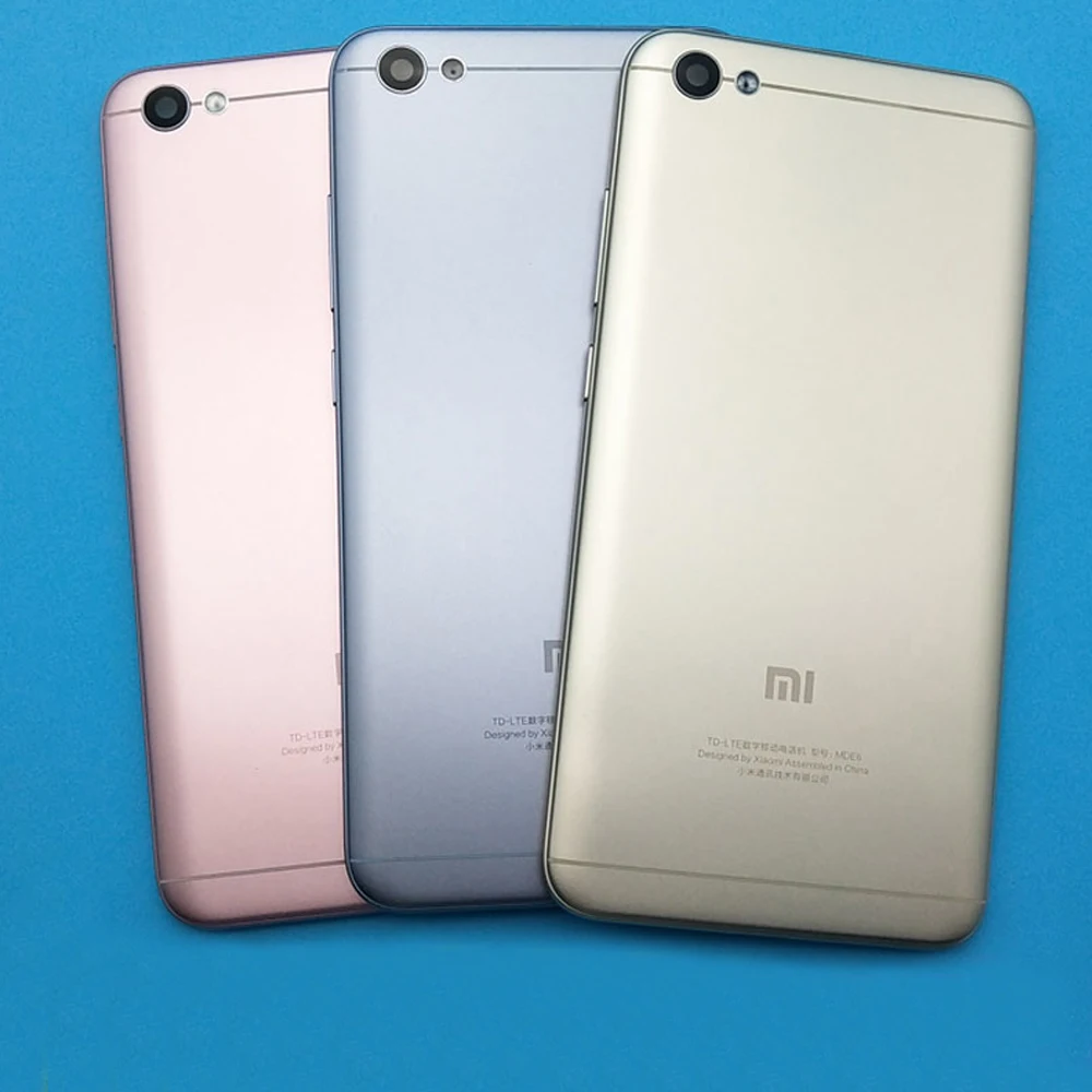 

OTMIL Back Housing Cover For Xiaomi MI Redmi Note 5A Back Battery Cover Side Keys+Camera Glass For Redmi Y1 Lite Back Housing