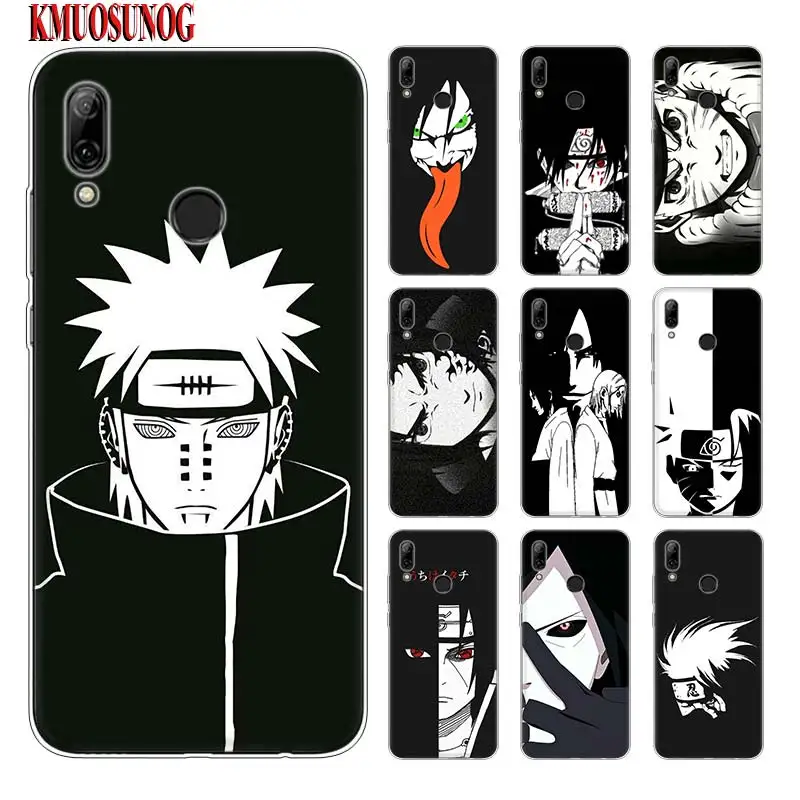 

Silicone Phone Case Naruto anime Black background for huawei P30 Lite P Smart Honor 7A 8 8A 8C 8X 10i Y5 Y6 Y7 Y9 Pro 2019 2018