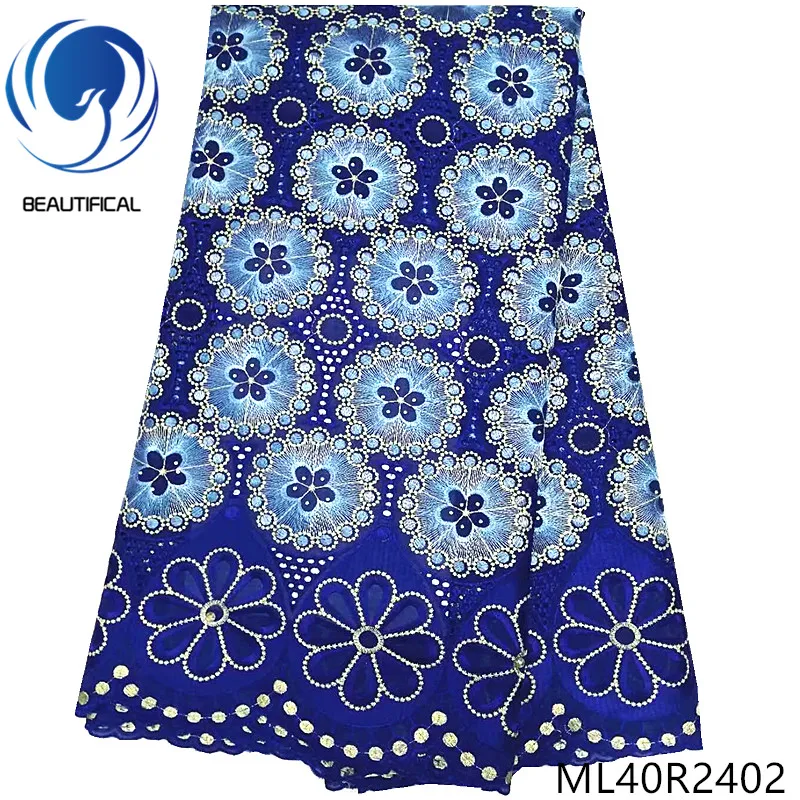 

BEAUTIFICAL nigerian swiss lace fabrics New design embroidery swiss voile lace fabric cotton lace embroidery fabric ML40R24