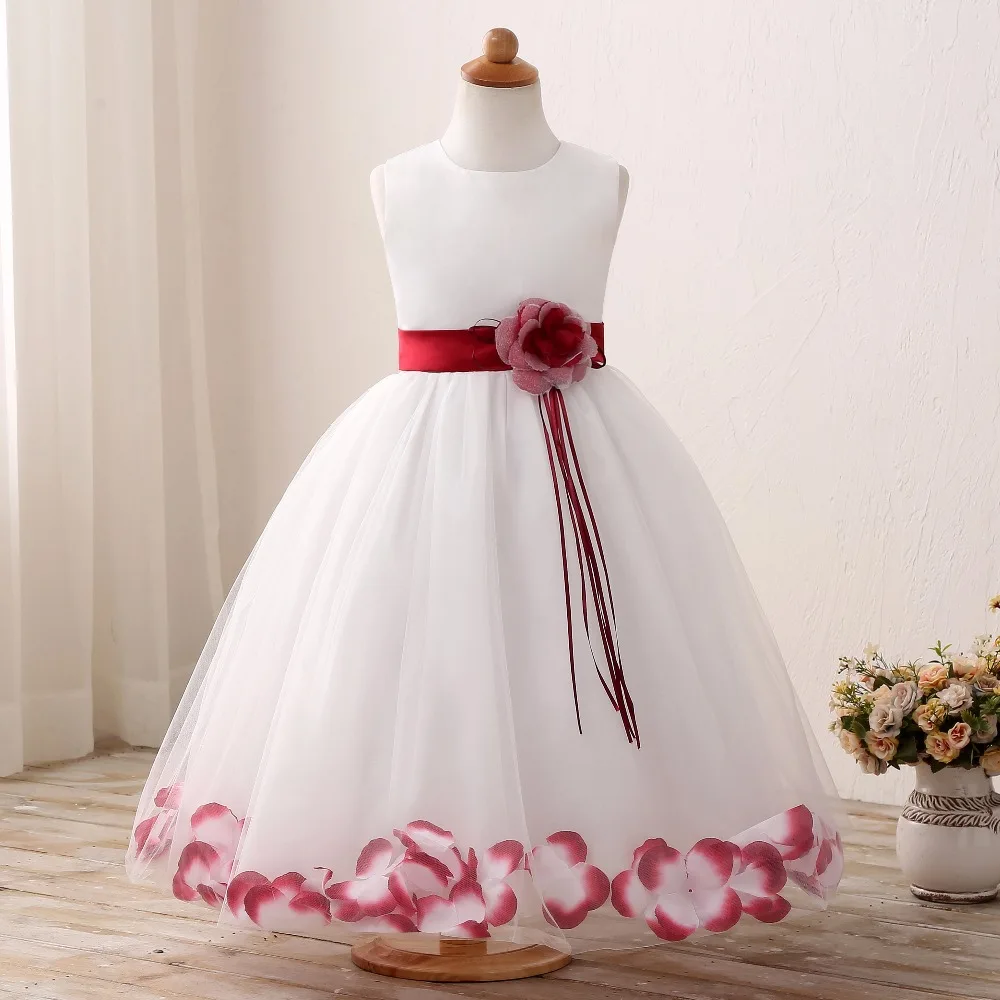 Крестильное платье принцессы с цветочным рисунком для свадьбы, официальная одежда Одежда для девочек Детские платья Одежда для девочек для детей, размеры 6, 7, 8, 9, 10