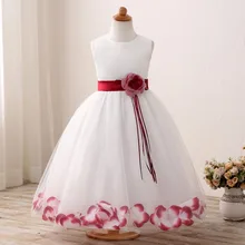 Крестильное платье принцессы с цветочным рисунком для свадьбы, официальная одежда Одежда для девочек Детские платья Одежда для девочек для детей, размеры 6, 7, 8, 9, 10