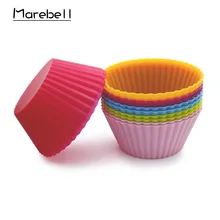 

Marebell 12pcs Silicone Mold Heart Cupcake Soap Silicone Cake Mold Jelly Pudding Cake Mold Muffin Baking Mold Bakery Pastry Tool