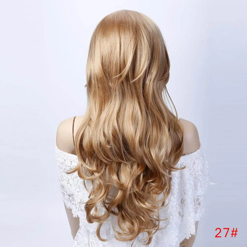 JINKAILI 24 дюйм(ов) синтетические парики мягкой бесклеевого жаропрочных волокно полный голова длинные вьющиеся для Для женщин - Цвет: #6