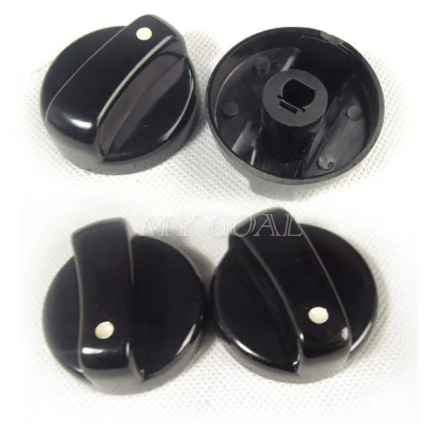 4PCS Kitchen Black Plastic Gas Stove Cooker Oven Control Rotary Switch