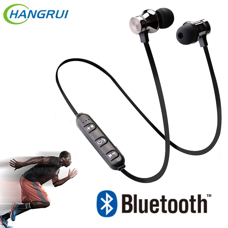 

Magnetic Music Bluetooth earphone Young Earphones Sprot Wireless Headphones HiFi Headset For iPhone 4.2 With Mic Charging Cable