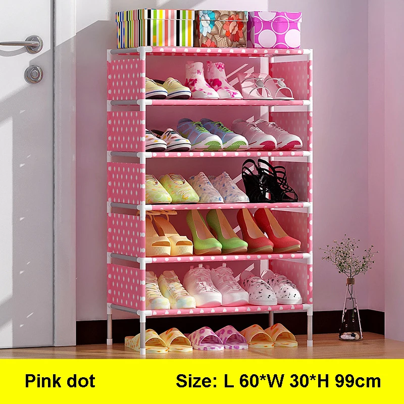 Non-woven 5 Tier DIY assembly Shoes Rack Shoe Cabinets Stand Shelf Shoes Organizer Living Room Bedroom Storage Furniture