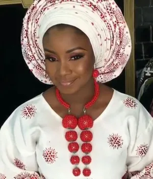 

2017 New African Red Beads Jewelry Set Nigerian Wedding Crystal Pendant Statement Necklace Set Brides Free Shipping WE052