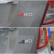 3D 4WD 4×4 Metal Sticker For Renault Duster Megane 2 3 Logan Captur Laguna kia rio k2 Sportage 2017 Cerato Sorento Accessories