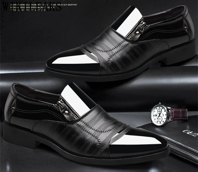Свадебные туфли мужские классические Лоферы мужские итальянские туфли для мужчин; Костюмные туфли; coiffeur; большие размеры; коричневое платье; sepatu; слипоны; pria zapatos