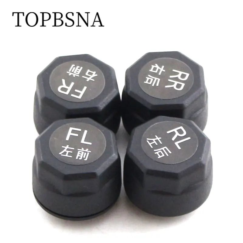 

TOPBSNA TMPS Car Tire Pressure Alarm Monitoring System HD original car screen tmps Tyre Pressure Sensor with 4 External Sensors
