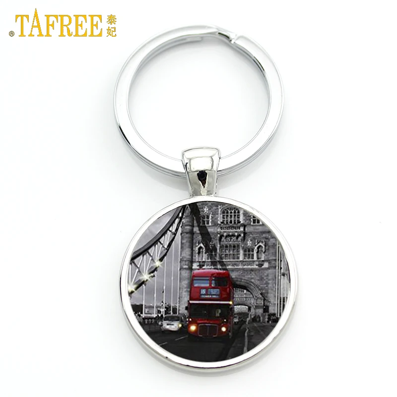 TAFREE Новинка 2017 года брелок с двойным этажом для автобуса держатель кольцом