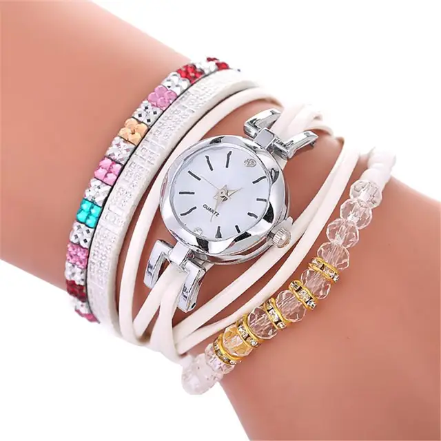 Beautiful Fashion Bracelet Watch Ladies Watch Round bracelet watch 2018 Women Me Beautiful Fashion Bracelet Watch Ladies Watch Round bracelet watch 2018 Women Me