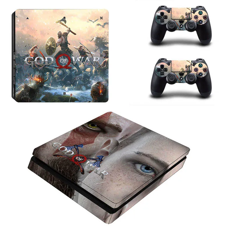 YSP4S-2206 Игровая станция 4 Тонкая консоль и контроллер кожи наклейка s God of War скины для PS4 тонкая консоль и контроллер стикер - Цвет: YSP4S-2206