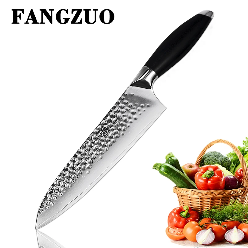 

FANGZUO 3 Layer 440C Stainless Steel Knife 8 Inch Professional Japanese Kitchen Knifes Chef Forged Cooking Knive G10 Handle