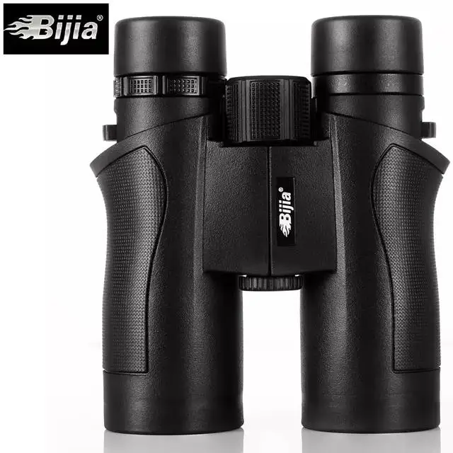 

BIJIA 10x42 Binoculars Living Waterproof High Power BAK4 Prism HD Telescope Black with Neck Strap Carry Jumelles hunting tools