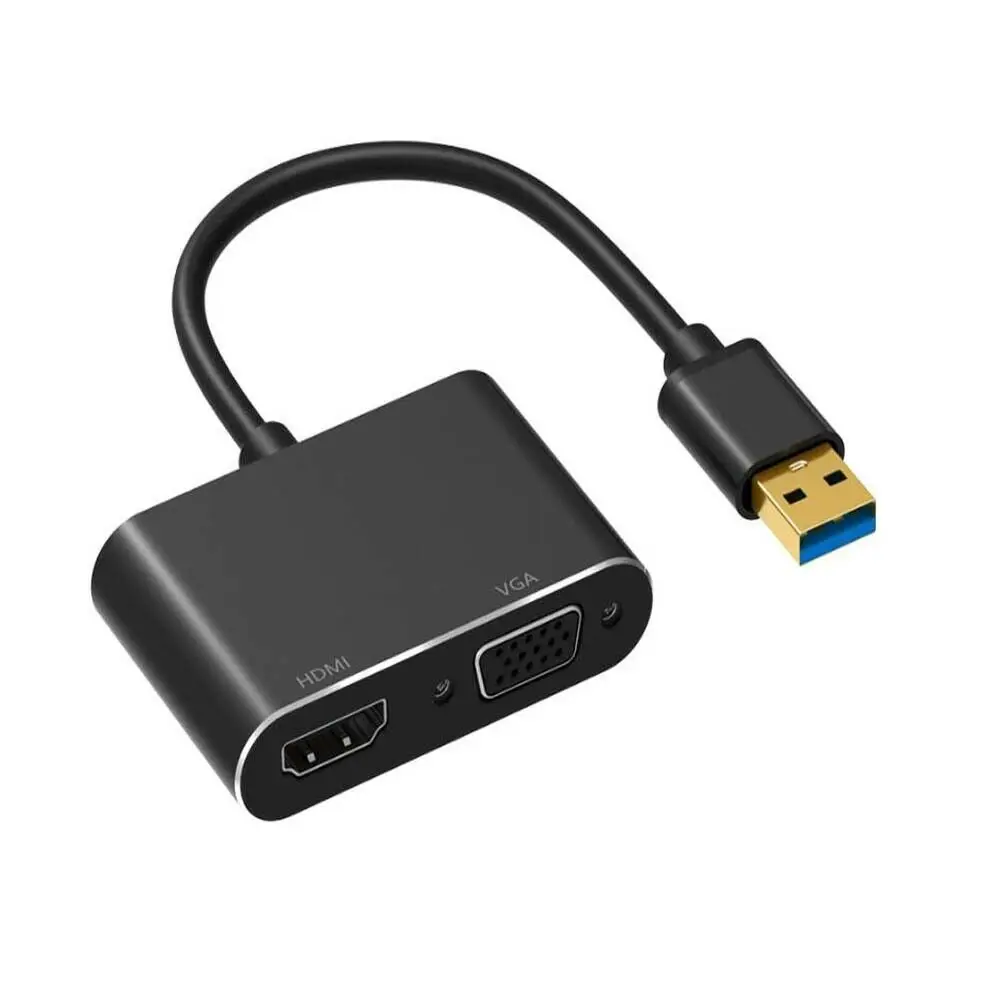 

USB 3.0 to HDMI VGA Adapter HD 4K Converter Cable for OS Windows 7/8/10