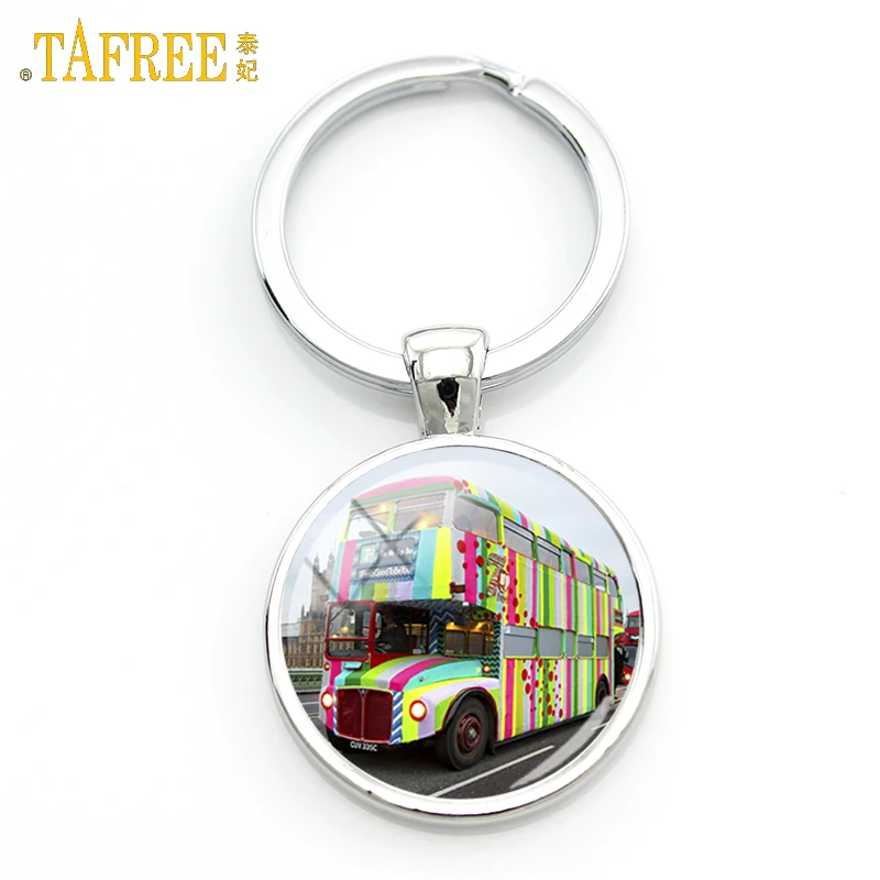 TAFREE Новинка 2017 года брелок с двойным этажом для автобуса держатель кольцом