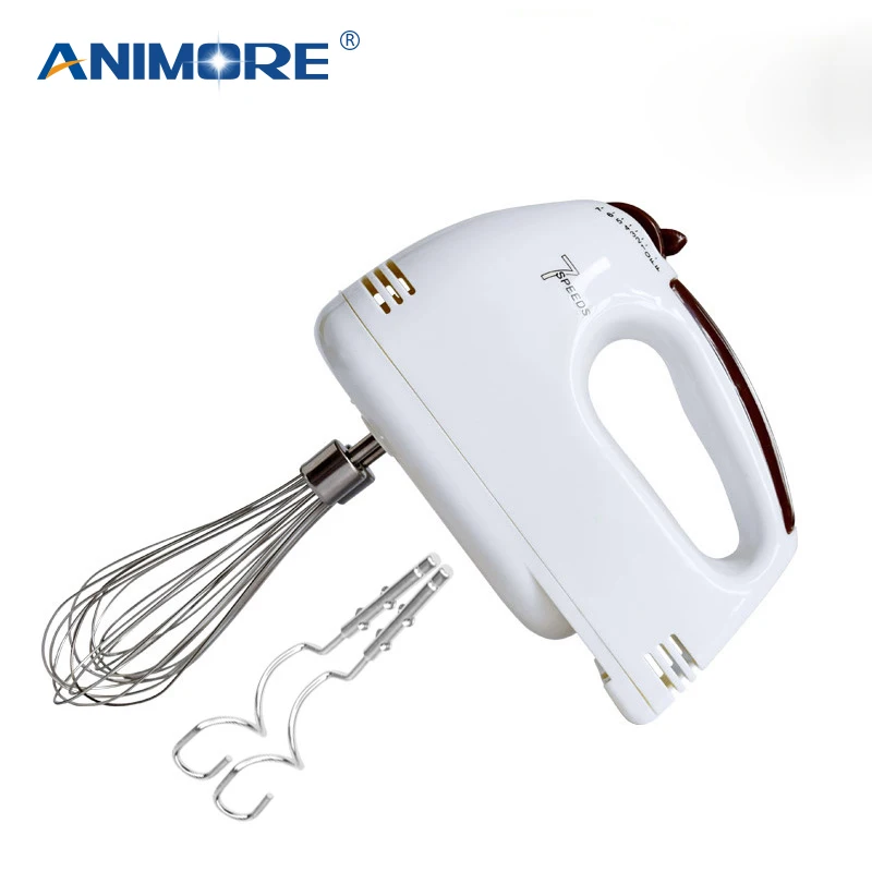 Online ANIMORE eléctrica de mano licuadora de Alimentos 7 ajuste de velocidad doble batidor de huevos mezclador de masa batidor de la cocina herramientas de la cocina FM 01