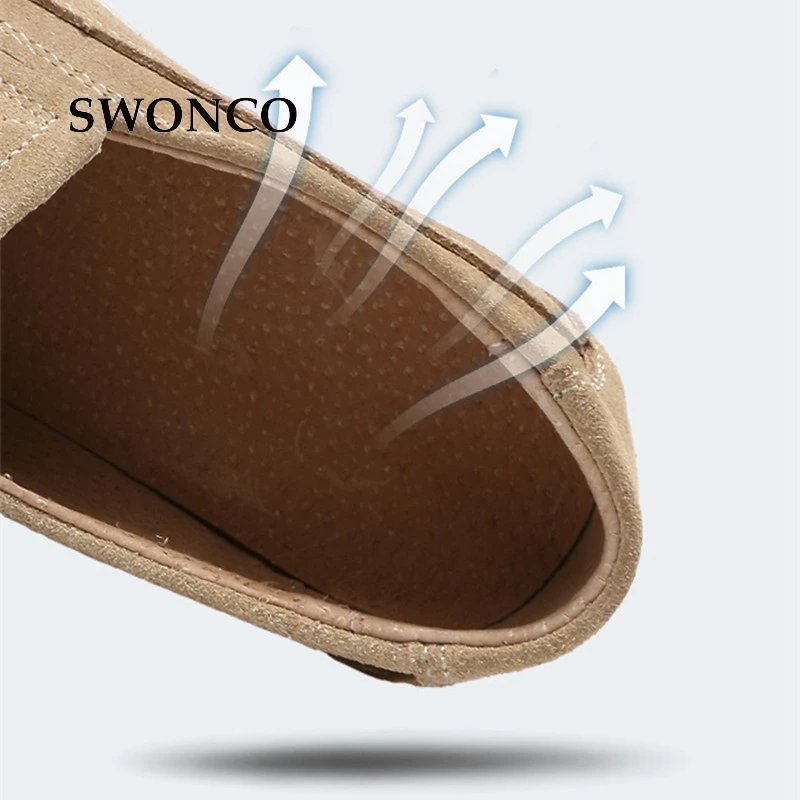 Кроссовки SWONCO женские из натуральной кожи повседневная обувь на платформе без