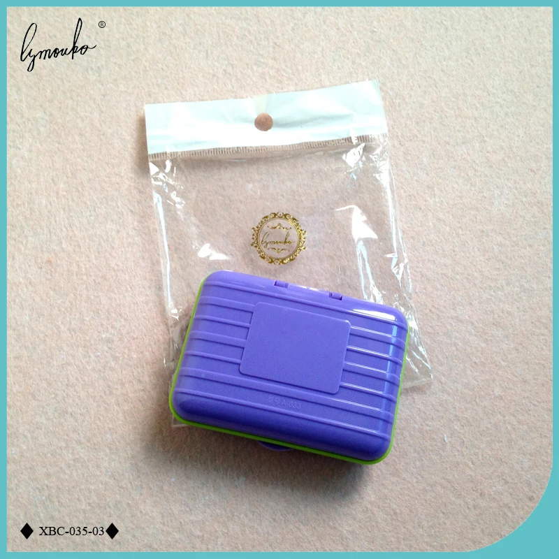 Lymouko Модные багажные узоры с зеркальными контактными линзами корпус пластиковые контактные линзы коробка для путешествий