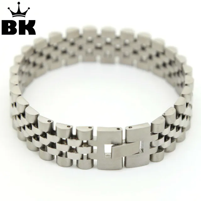Mens Stainless Steel Iced Out Hip Hop Bracelet President Style Strap Mens Stainless Steel Iced Out Hip Hop Bracelet President Style Strap Hidden Clasp Bracelets Bangles