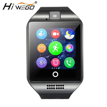 

2019 Bluetooth Smart Watch Q18 Support Sim Connection Camera Android IOS Relojes Call Reminder Smartwatch Sports Relogio Black
