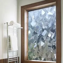 Витражное окно пленка 3D Хрустальные Icicles тонирование конфиденциальности винил для стеклянных наклеек статическое прилипание самоклеющееся Зеркало пленки декоративные