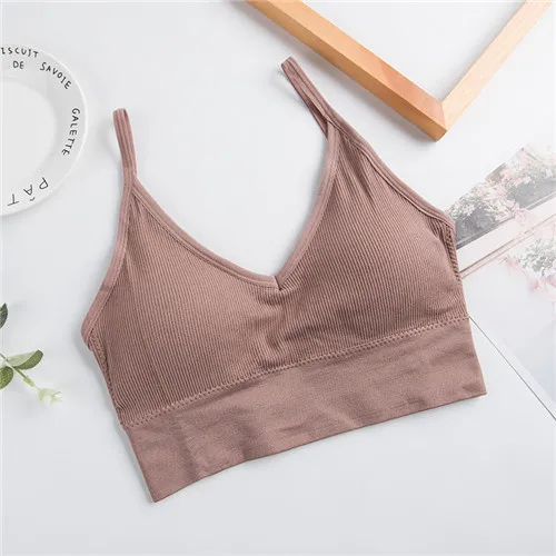 New Sexy Bra Women Cup Plus Breathable Bras Fitness Tops Brassiere Bralette Female Tube Top Underwear Bralet - Цвет: Red bean