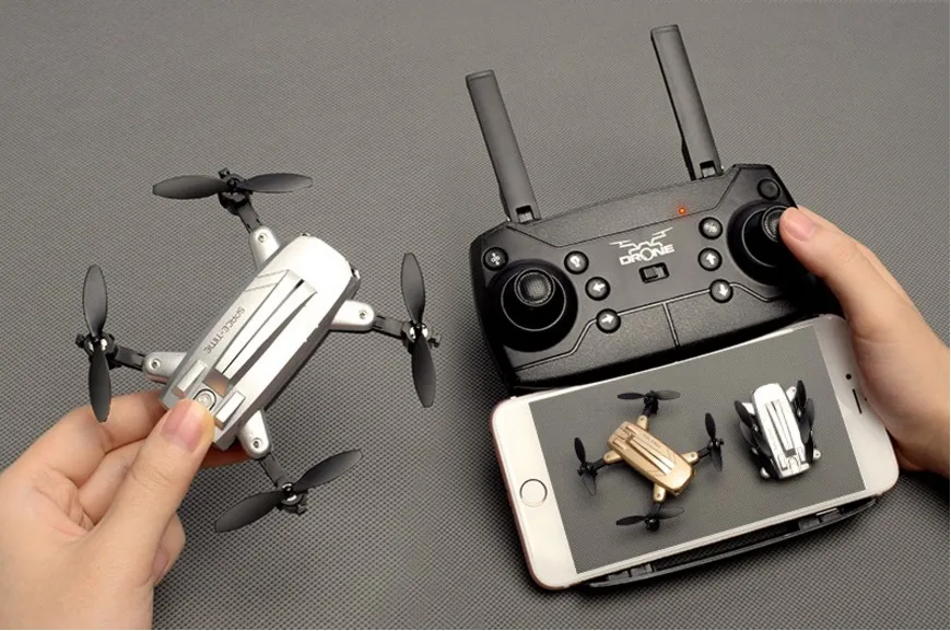 

drones with camera hd 1080P HD camera fpv real-time foldable pocket drones 2.4G rc quadcopter toys For Children
