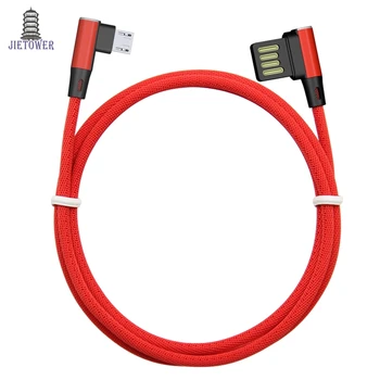 

300pcs L Micro USB Cable 5V 2A Alloy 90 Degree v8 USB cable for Samsung/Xiaomi/360/Huawei/HTC Android 1m Fast Charge wholesale