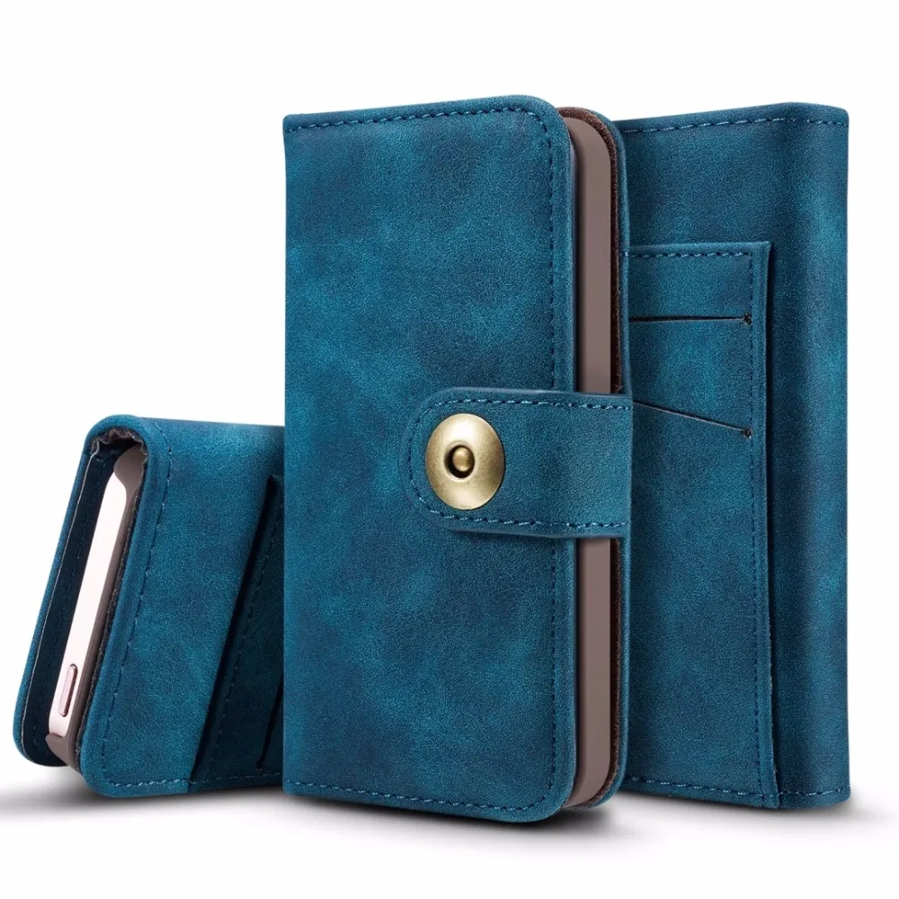

For iphone 5s Case Leather Multifunction Detachable Retor Wallet Flip Phone Cases for iphone 5 5S SE With Frame Card Slot Cover