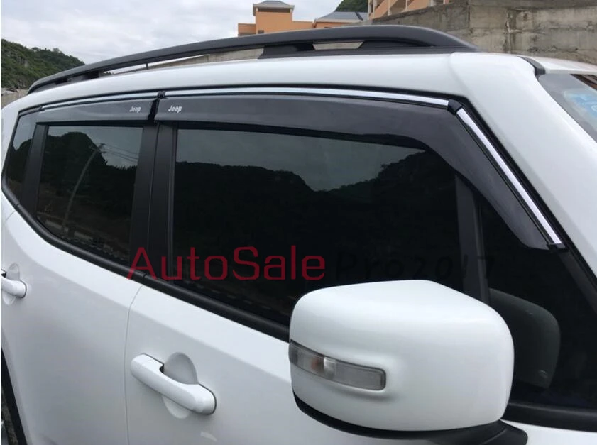 สำหรับ Jeep Renegade 2016 2017 PU ฉีด Visor Vent Shades หน้าต่าง