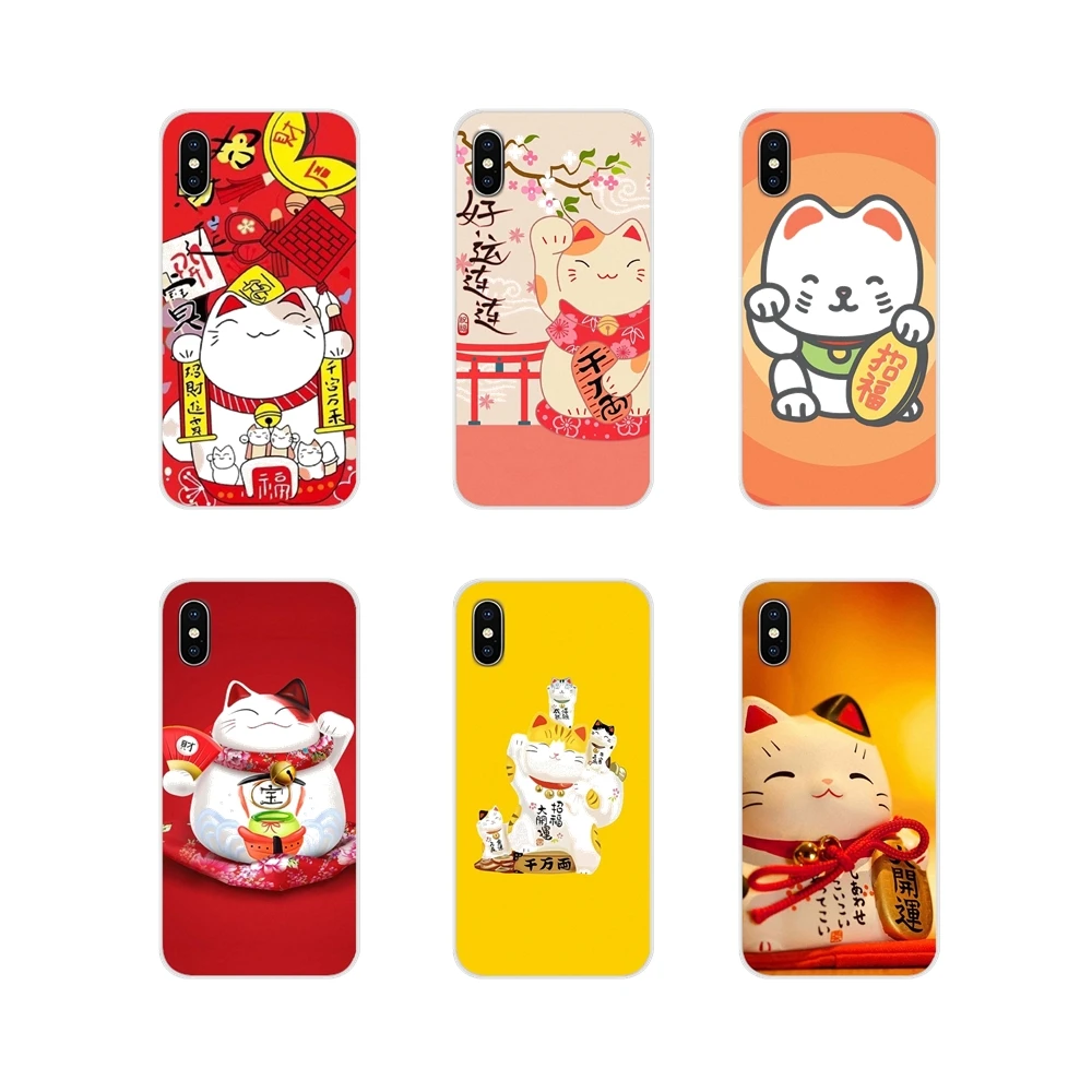 For Samsung Galaxy S3 S4 S5 Mini S6 S7 Edge S8 S9 S10 Lite Plus Note 4 5 8 9 Accessories Cases Covers Festival Fortune Lucky Cat | Мобильные
