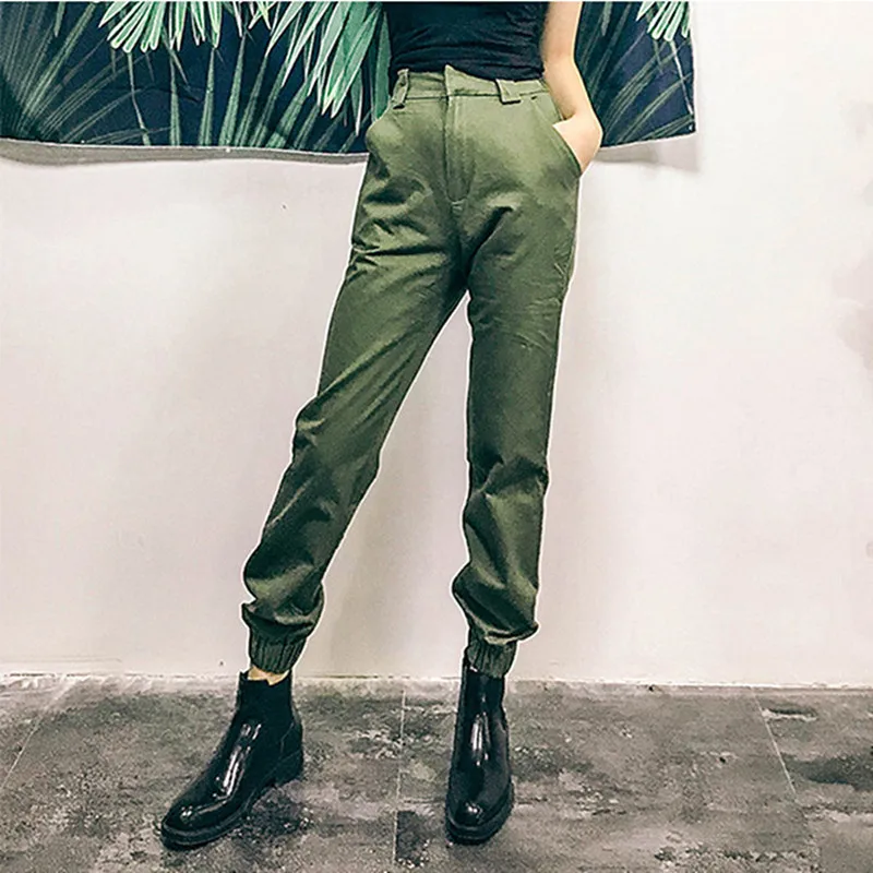 

Women High Waist Beam Mouth Overalls Trousers Summer Outdoor Sports Training Climbing Loose Thin Pockets Military Tactical Pants