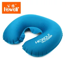 Hewolf U тип 1 шт. наружная Портативная Складная воздушная надувшая Подушка двухсторонняя флокировка подушка для путешествие Самолет Отель горячий мир
