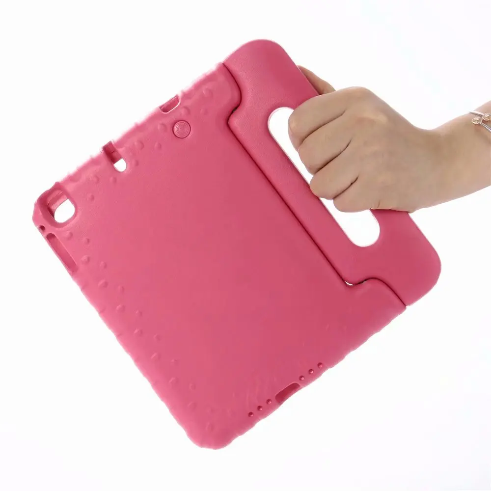 Для Apple Ipad Mini 5 Чехол детский противоударный EVA Чехол для Ipad Mini 4 портативная ручка подставка держатель Чехол полная защита тела - Цвет: Розово-красный
