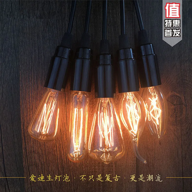 Vintage Edison Light Bulb candle bulb E14 40W 110V 220V C35 Incandescent Bulb for pendant lights3