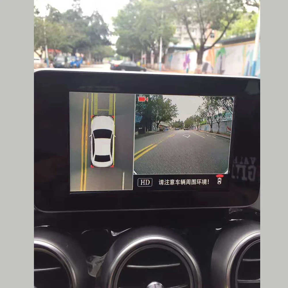 Вид с птичьего полета панорама на 360 градусов для Mercedes C GLE GLA CLA Круглый обзор