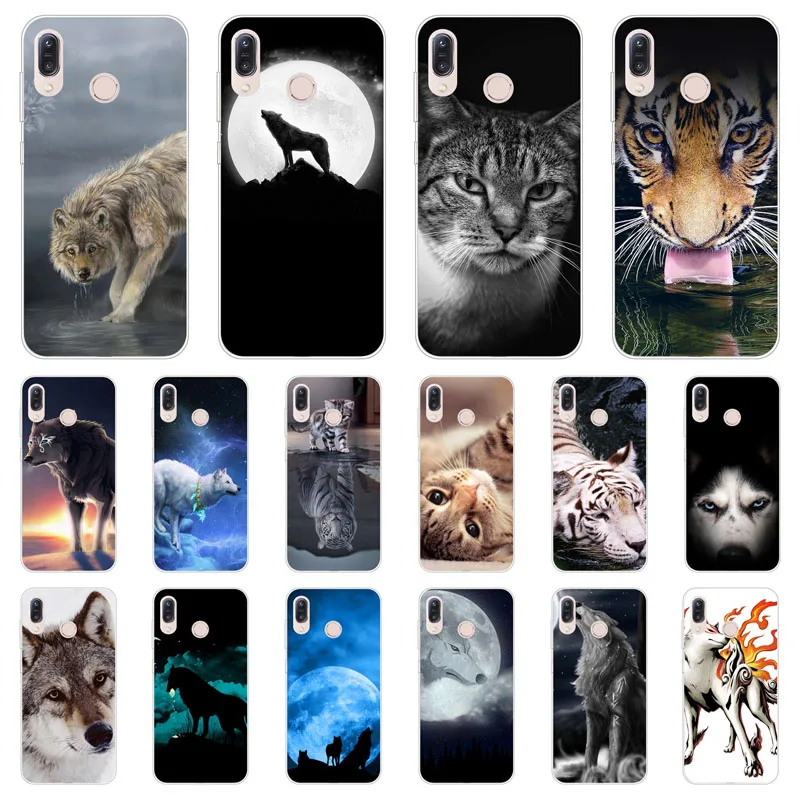 

for asus ZenFone Max M2 ZB633KL Case,Silicon Wolf beast Painting Soft TPU Back Cover for asus ZB633KL Protect Phone cases shell