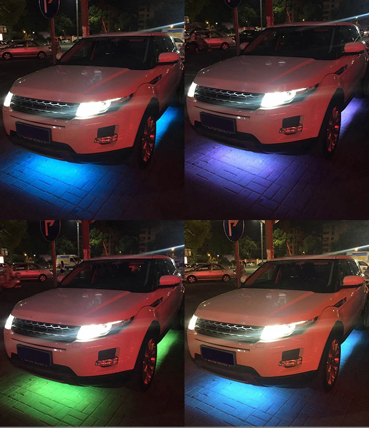 Niscarda 4 шт 12V IP65 Bluetooth App Управление RGB Светодиодные ленты под автомобиль 60 90 120 см Tube Underglow днища Системы неоновый светильник