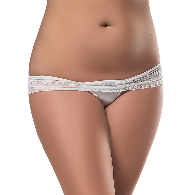

Lace Trim Scalloped Sexy Panties Women Thongs Transparent Sexy Underwear Women Erotic Plus Size Seamless Briefs Women Underwear