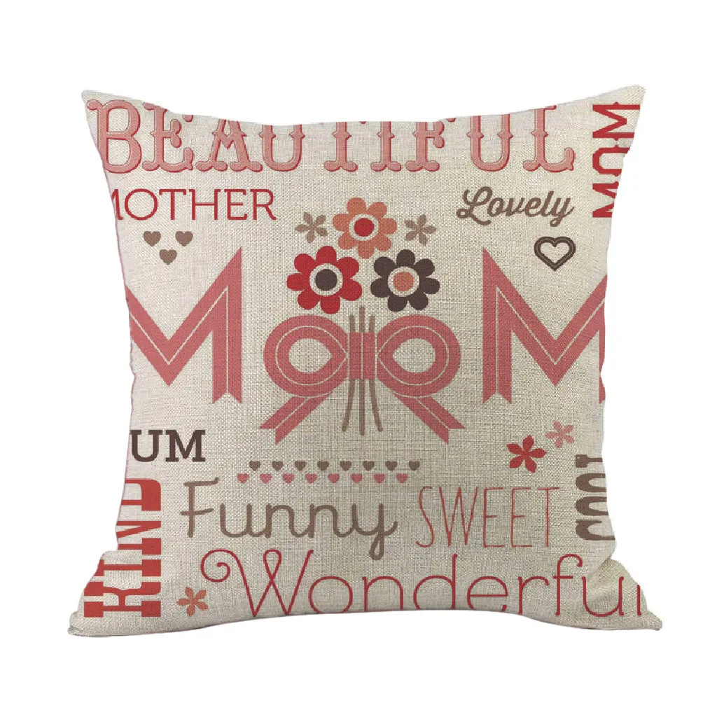 A Happy Mother's Day Throw наволочки новые весенние цветы дерево домашний Чехол Подушка для кафе удобно Буквы B 3,28 - Цвет: A