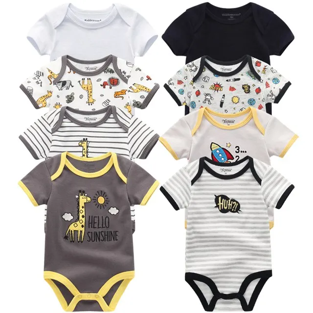 8 шт. Детский комбинезон nieuwe pasgeboren mannelijke baby vrouwelijke baby korte mouwen een stuk kleding babykleding producten - Цвет: BDS8918