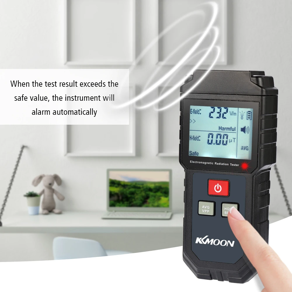 

KKmoon Portable Handheld Digital Radiation Dosimeter LCD EMF Detector Electromagnetic Field Radiation Tester Dosimeter Tester