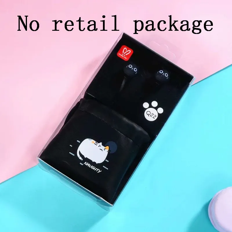 Милый Кот, проводные наушники с микрофоном, стерео наушники с наушником, чехол для Xiaomi, samsung, iPhone, мобильный телефон для девушек, женщин, подарки - Цвет: black
