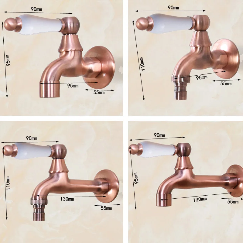 Red Copper Ceramic Handle Washing Machine Faucet /Garden Water Tap / and Mop Pool Faucet / Laundry Sink Cold Water Taps KD082 Red Copper Ceramic Handle Washing Machine Faucet /Garden Water Tap / and Mop Pool Faucet / Laundry Sink Cold Water Taps KD082