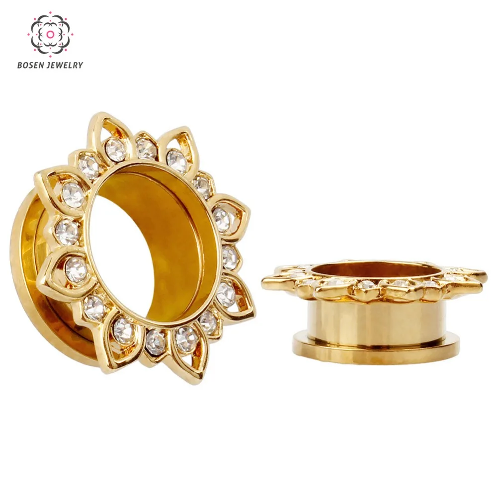 TOP quality popular golden ear tunnels and tunnel Flower shape