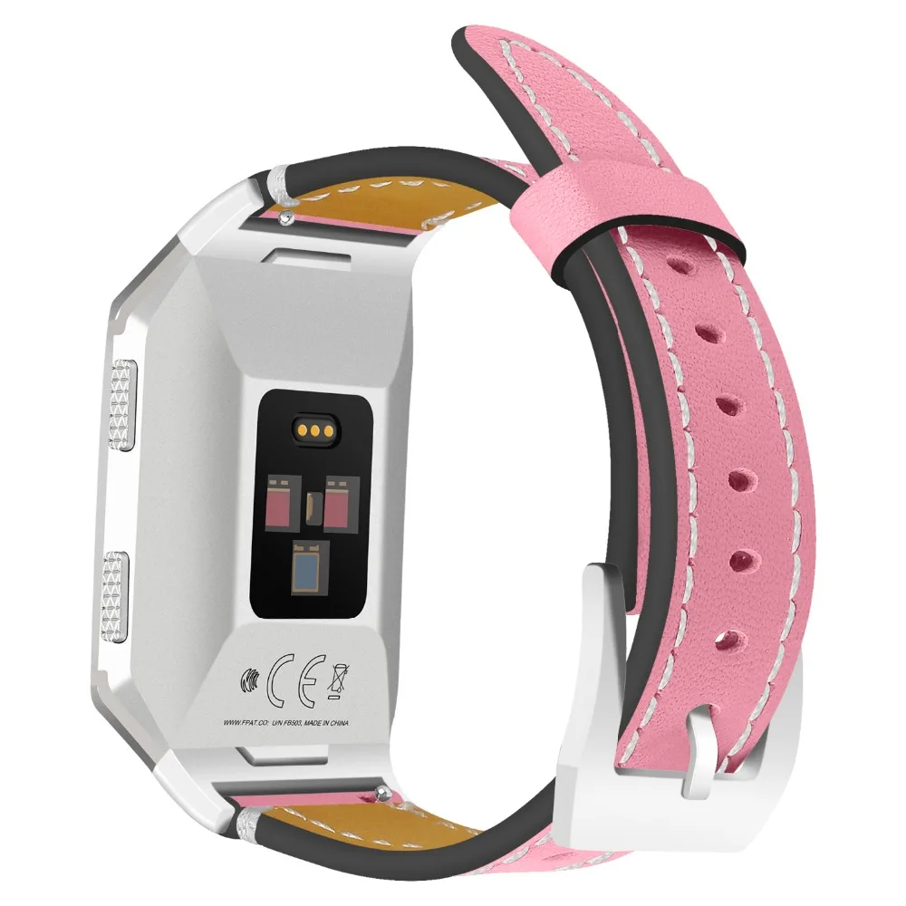 KINGBEIKE Popular Leather Watchband For Fitbit Ionic Watch Band Durable Bracelet Colorful Watch Belt Replacement Men Women Strap KINGBEIKE Popular Leather Watchband For Fitbit Ionic Watch Band Durable Bracelet Colorful Watch Belt Replacement Men Women Strap